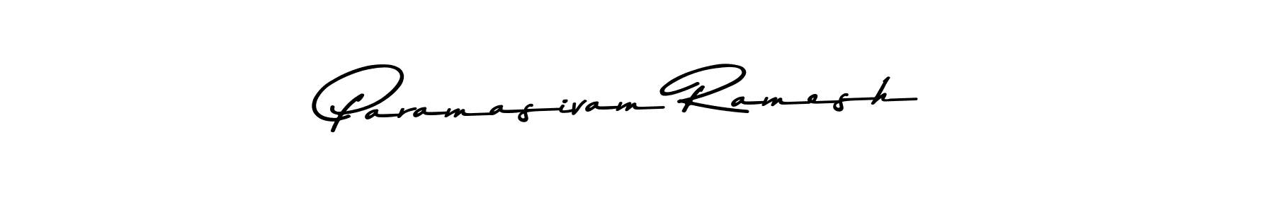 Create a beautiful signature design for name Paramasivam Ramesh. With this signature (Asem Kandis PERSONAL USE) fonts, you can make a handwritten signature for free. Paramasivam Ramesh signature style 9 images and pictures png