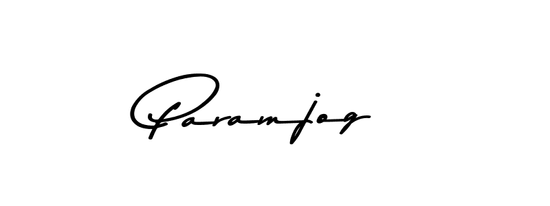 Create a beautiful signature design for name Paramjog. With this signature (Asem Kandis PERSONAL USE) fonts, you can make a handwritten signature for free. Paramjog signature style 9 images and pictures png