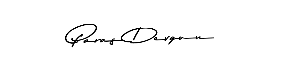 Design your own signature with our free online signature maker. With this signature software, you can create a handwritten (Asem Kandis PERSONAL USE) signature for name Paras Devgun. Paras Devgun signature style 9 images and pictures png