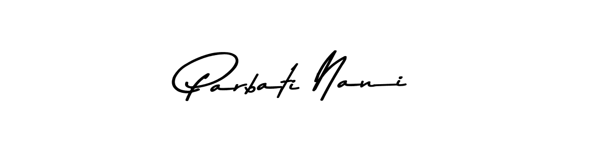 Also You can easily find your signature by using the search form. We will create Parbati Nani name handwritten signature images for you free of cost using Asem Kandis PERSONAL USE sign style. Parbati Nani signature style 9 images and pictures png