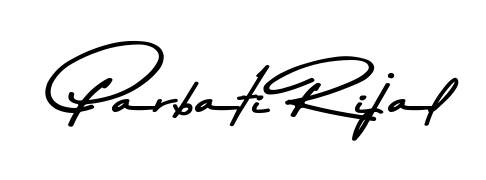 A timeless handwritten aesthetic for Parbati Rijal. The Asem Kandis PERSONAL USE font gives your signature a handcrafted feel with natural curves. Parbati Rijal signature style 9 images and pictures png