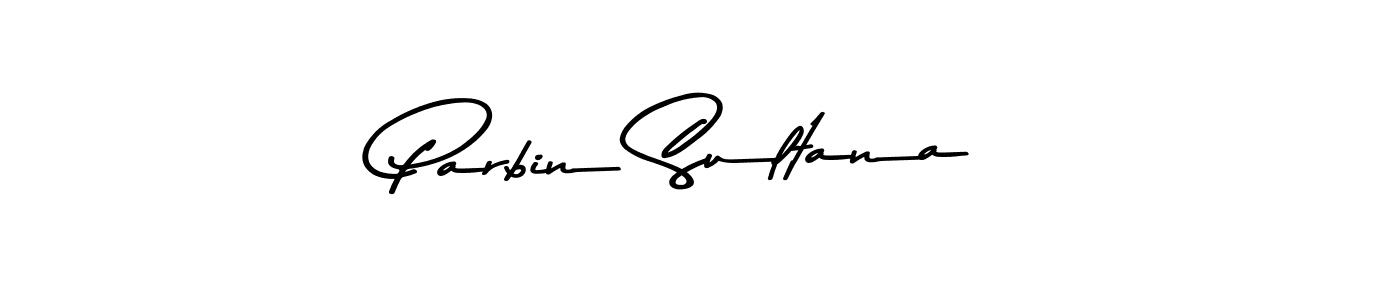 Design your own signature with our free online signature maker. With this signature software, you can create a handwritten (Asem Kandis PERSONAL USE) signature for name Parbin Sultana. Parbin Sultana signature style 9 images and pictures png