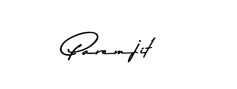 Make a beautiful signature design for name Paremjit. With this signature (Asem Kandis PERSONAL USE) style, you can create a handwritten signature for free. Paremjit signature style 9 images and pictures png