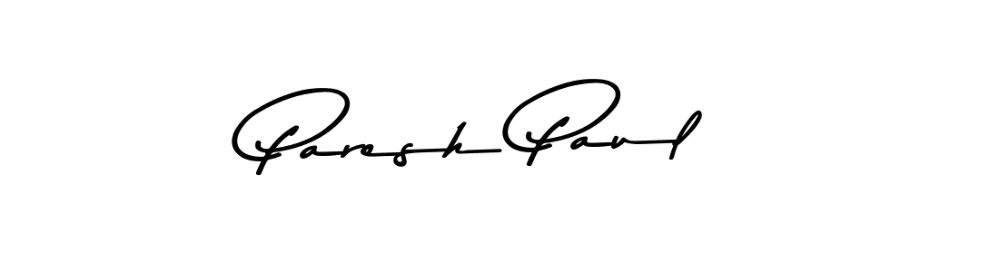 Design your own signature with our free online signature maker. With this signature software, you can create a handwritten (Asem Kandis PERSONAL USE) signature for name Paresh Paul. Paresh Paul signature style 9 images and pictures png