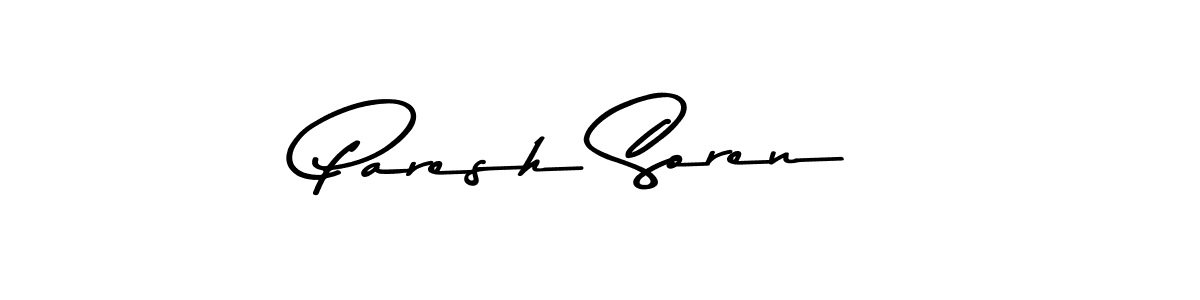 Use a signature maker to create a handwritten signature online. With this signature software, you can design (Asem Kandis PERSONAL USE) your own signature for name Paresh Soren. Paresh Soren signature style 9 images and pictures png