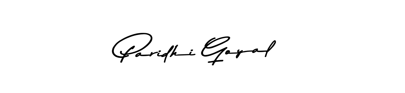 How to make Paridhi Goyal name signature. Use Asem Kandis PERSONAL USE style for creating short signs online. This is the latest handwritten sign. Paridhi Goyal signature style 9 images and pictures png