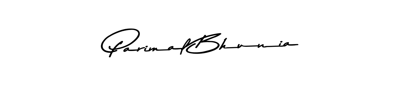 Create a beautiful signature design for name Parimal Bhunia. With this signature (Asem Kandis PERSONAL USE) fonts, you can make a handwritten signature for free. Parimal Bhunia signature style 9 images and pictures png