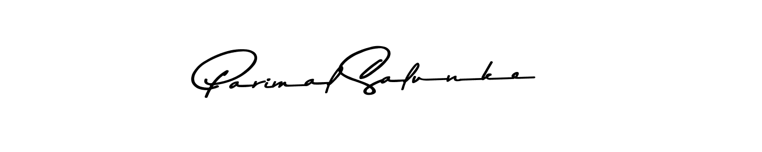 Asem Kandis PERSONAL USE is a professional signature style that is perfect for those who want to add a touch of class to their signature. It is also a great choice for those who want to make their signature more unique. Get Parimal Salunke name to fancy signature for free. Parimal Salunke signature style 9 images and pictures png