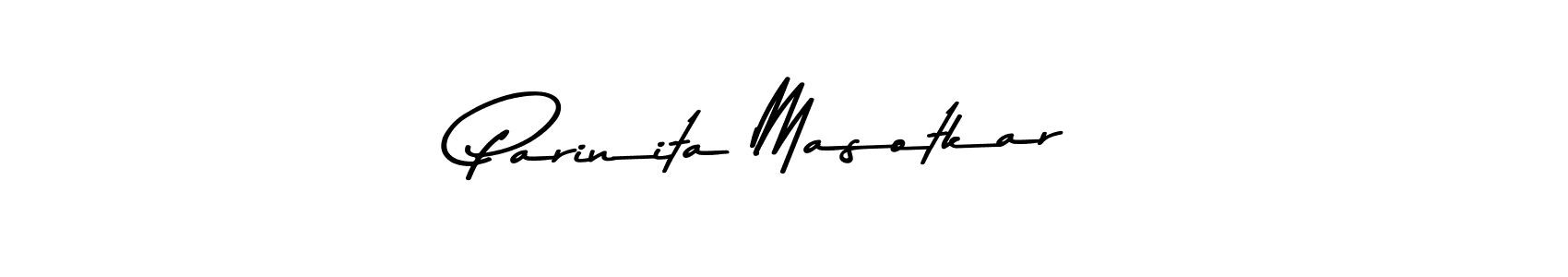 How to make Parinita Masotkar name signature. Use Asem Kandis PERSONAL USE style for creating short signs online. This is the latest handwritten sign. Parinita Masotkar signature style 9 images and pictures png