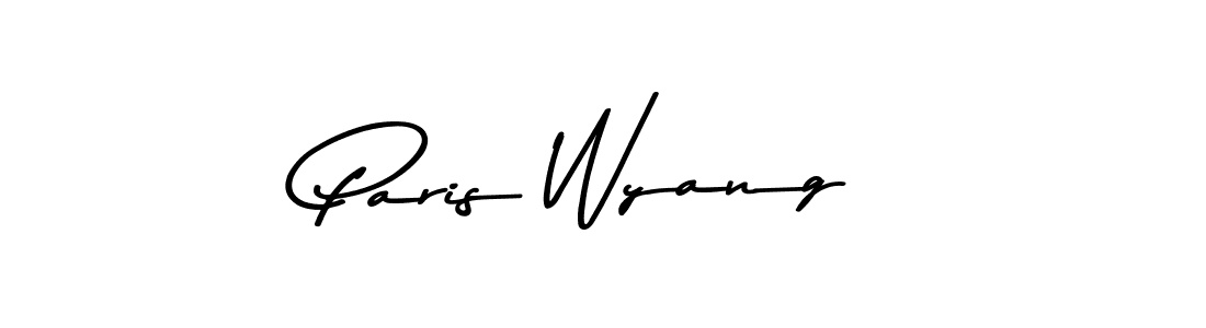 Make a beautiful signature design for name Paris Wyang. With this signature (Asem Kandis PERSONAL USE) style, you can create a handwritten signature for free. Paris Wyang signature style 9 images and pictures png