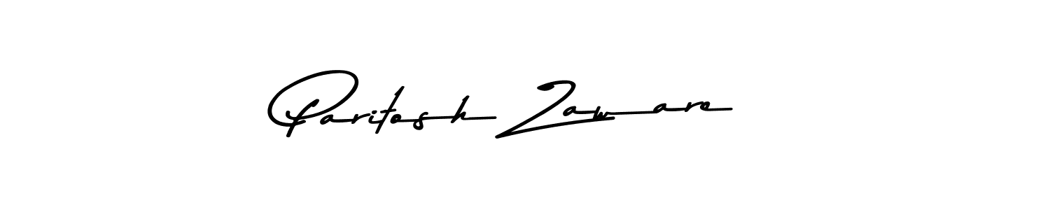 Paritosh Zaware stylish signature style. Best Handwritten Sign (Asem Kandis PERSONAL USE) for my name. Handwritten Signature Collection Ideas for my name Paritosh Zaware. Paritosh Zaware signature style 9 images and pictures png