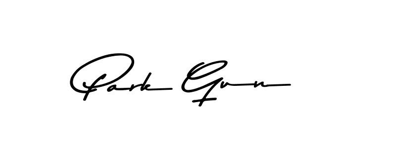 Park Gun stylish signature style. Best Handwritten Sign (Asem Kandis PERSONAL USE) for my name. Handwritten Signature Collection Ideas for my name Park Gun. Park Gun signature style 9 images and pictures png