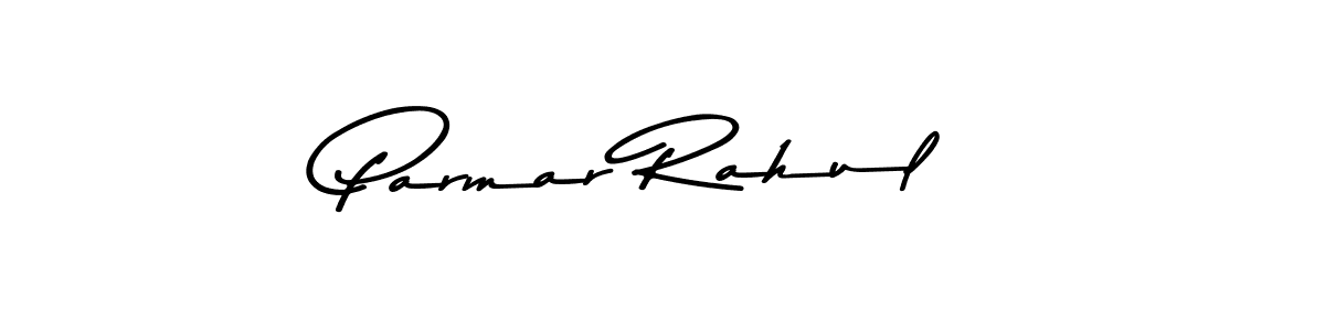 How to make Parmar Rahul name signature. Use Asem Kandis PERSONAL USE style for creating short signs online. This is the latest handwritten sign. Parmar Rahul signature style 9 images and pictures png