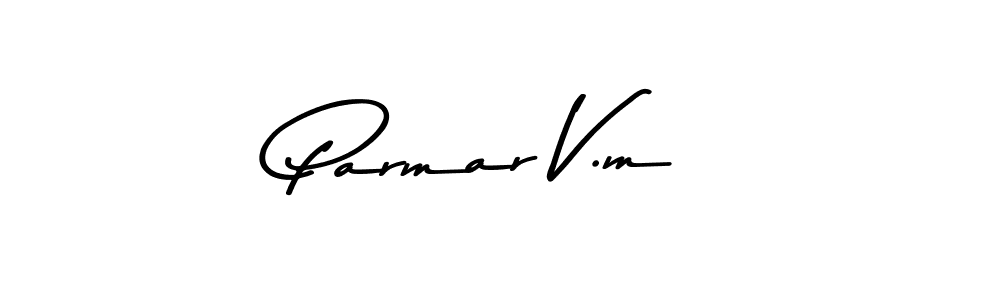 Use a signature maker to create a handwritten signature online. With this signature software, you can design (Asem Kandis PERSONAL USE) your own signature for name Parmar V.m. Parmar V.m signature style 9 images and pictures png