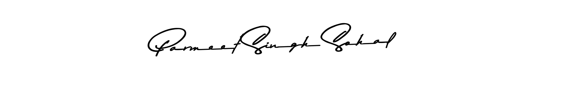 How to make Parmeet Singh Sohal name signature. Use Asem Kandis PERSONAL USE style for creating short signs online. This is the latest handwritten sign. Parmeet Singh Sohal signature style 9 images and pictures png