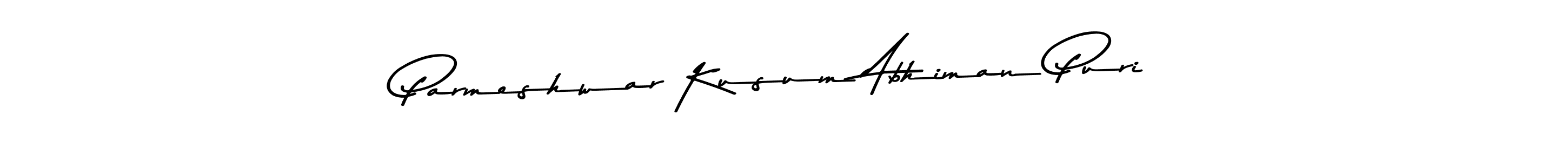 Here are the top 10 professional signature styles for the name Parmeshwar Kusum Abhiman Puri. These are the best autograph styles you can use for your name. Parmeshwar Kusum Abhiman Puri signature style 9 images and pictures png