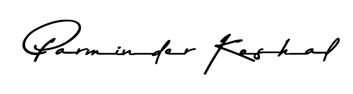 This is the best signature style for the Parminder Koshal name. Also you like these signature font (Asem Kandis PERSONAL USE). Mix name signature. Parminder Koshal signature style 9 images and pictures png