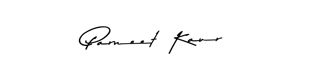 Create a beautiful signature design for name Parneet  Kaur. With this signature (Asem Kandis PERSONAL USE) fonts, you can make a handwritten signature for free. Parneet  Kaur signature style 9 images and pictures png