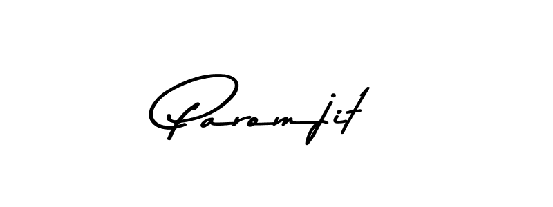 How to make Paromjit name signature. Use Asem Kandis PERSONAL USE style for creating short signs online. This is the latest handwritten sign. Paromjit signature style 9 images and pictures png