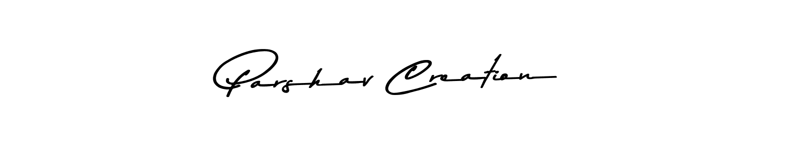 Asem Kandis PERSONAL USE is a professional signature style that is perfect for those who want to add a touch of class to their signature. It is also a great choice for those who want to make their signature more unique. Get Parshav Creation name to fancy signature for free. Parshav Creation signature style 9 images and pictures png