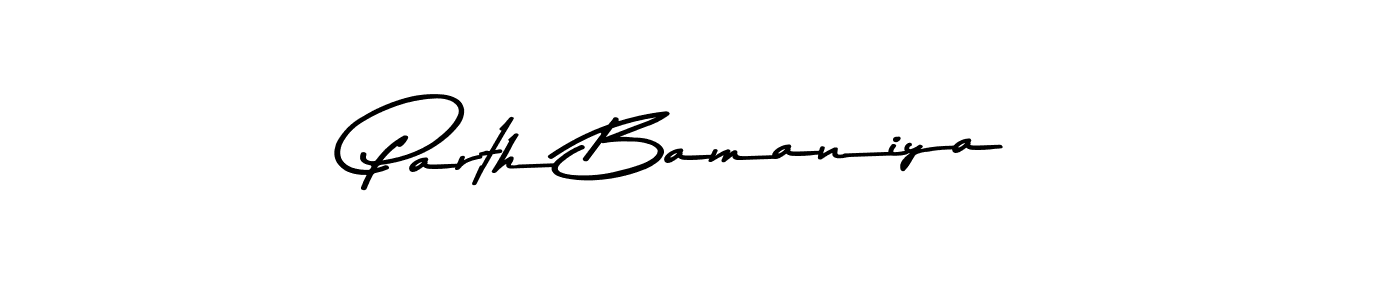 Also we have Parth Bamaniya name is the best signature style. Create professional handwritten signature collection using Asem Kandis PERSONAL USE autograph style. Parth Bamaniya signature style 9 images and pictures png