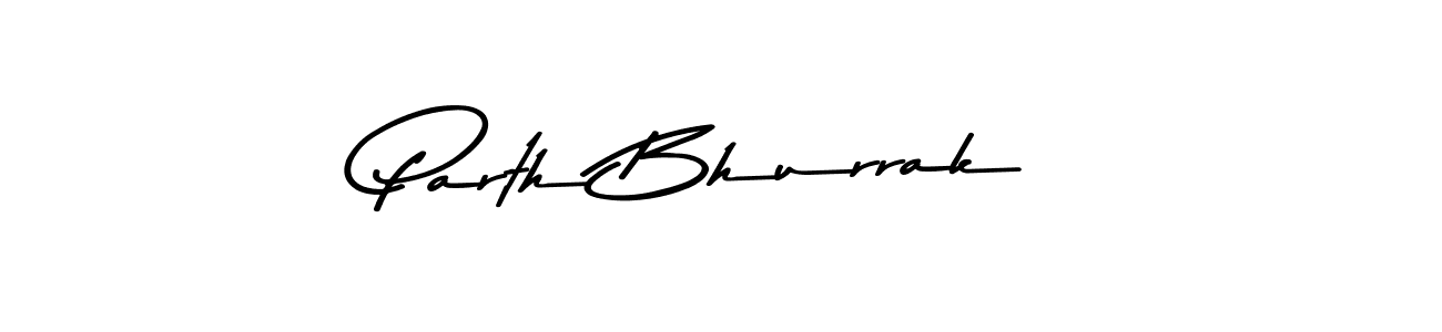 Create a beautiful signature design for name Parth Bhurrak. With this signature (Asem Kandis PERSONAL USE) fonts, you can make a handwritten signature for free. Parth Bhurrak signature style 9 images and pictures png