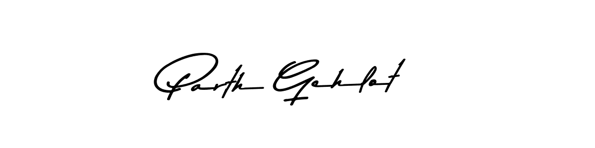 How to make Parth Gehlot name signature. Use Asem Kandis PERSONAL USE style for creating short signs online. This is the latest handwritten sign. Parth Gehlot signature style 9 images and pictures png