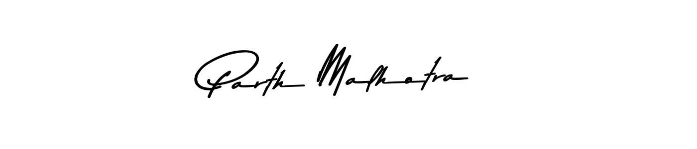 How to make Parth Malhotra name signature. Use Asem Kandis PERSONAL USE style for creating short signs online. This is the latest handwritten sign. Parth Malhotra signature style 9 images and pictures png