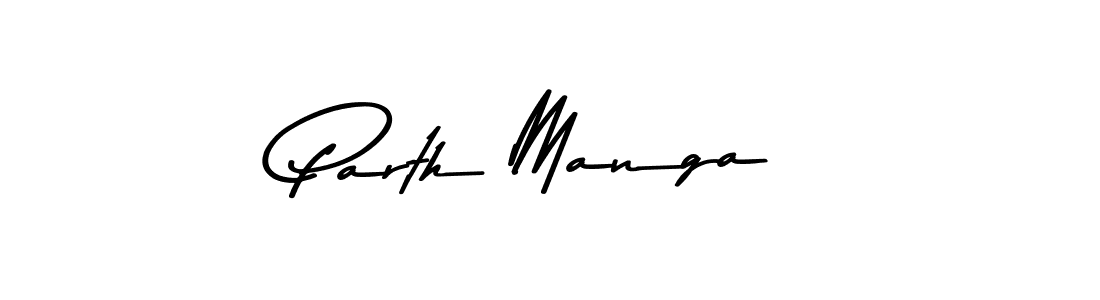 Design your own signature with our free online signature maker. With this signature software, you can create a handwritten (Asem Kandis PERSONAL USE) signature for name Parth Manga. Parth Manga signature style 9 images and pictures png