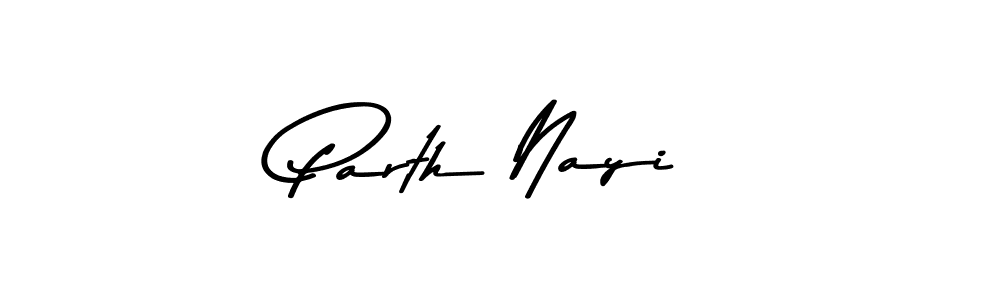 Create a beautiful signature design for name Parth Nayi. With this signature (Asem Kandis PERSONAL USE) fonts, you can make a handwritten signature for free. Parth Nayi signature style 9 images and pictures png