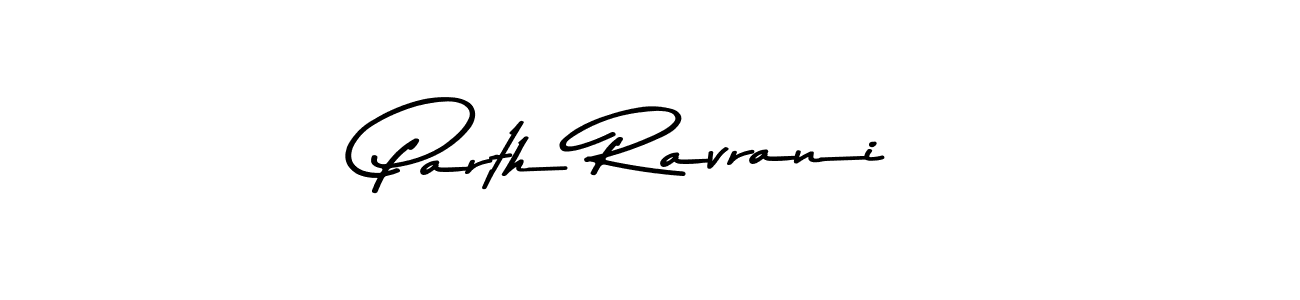 How to make Parth Ravrani name signature. Use Asem Kandis PERSONAL USE style for creating short signs online. This is the latest handwritten sign. Parth Ravrani signature style 9 images and pictures png