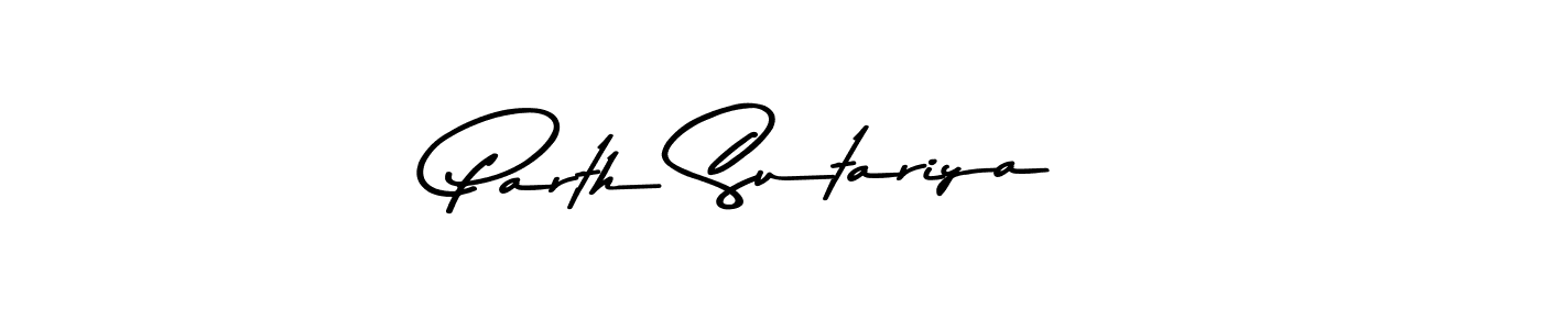 You should practise on your own different ways (Asem Kandis PERSONAL USE) to write your name (Parth Sutariya) in signature. don't let someone else do it for you. Parth Sutariya signature style 9 images and pictures png