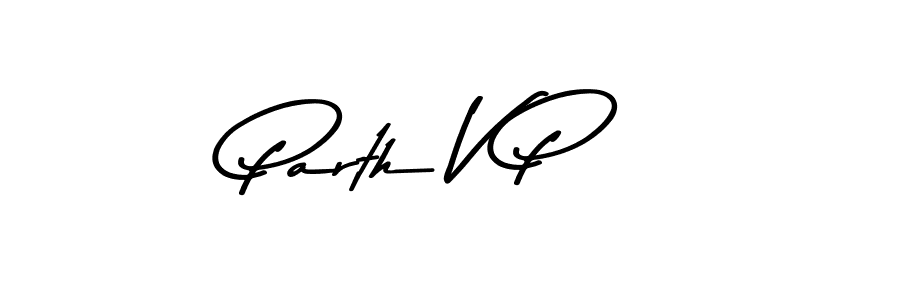 Use a signature maker to create a handwritten signature online. With this signature software, you can design (Asem Kandis PERSONAL USE) your own signature for name Parth V P. Parth V P signature style 9 images and pictures png