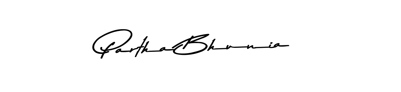 How to make Partha Bhunia signature? Asem Kandis PERSONAL USE is a professional autograph style. Create handwritten signature for Partha Bhunia name. Partha Bhunia signature style 9 images and pictures png