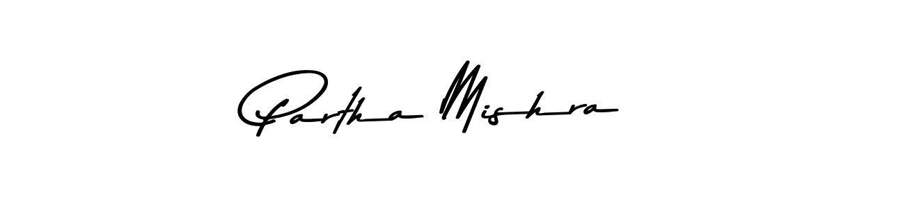 Use a signature maker to create a handwritten signature online. With this signature software, you can design (Asem Kandis PERSONAL USE) your own signature for name Partha Mishra. Partha Mishra signature style 9 images and pictures png