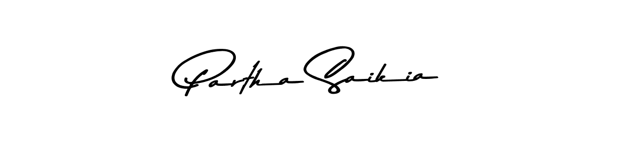 Create a beautiful signature design for name Partha Saikia. With this signature (Asem Kandis PERSONAL USE) fonts, you can make a handwritten signature for free. Partha Saikia signature style 9 images and pictures png