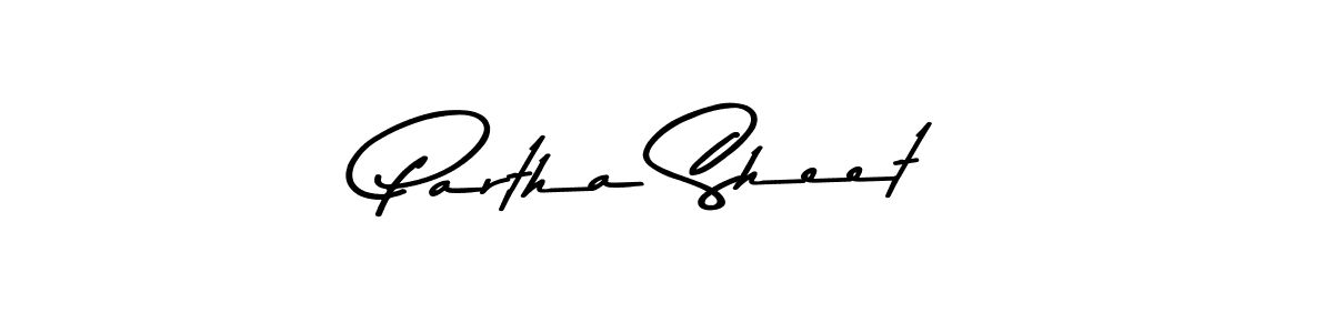 Design your own signature with our free online signature maker. With this signature software, you can create a handwritten (Asem Kandis PERSONAL USE) signature for name Partha Sheet. Partha Sheet signature style 9 images and pictures png