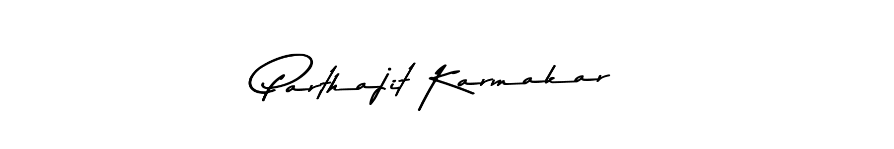 Make a beautiful signature design for name Parthajit Karmakar. With this signature (Asem Kandis PERSONAL USE) style, you can create a handwritten signature for free. Parthajit Karmakar signature style 9 images and pictures png