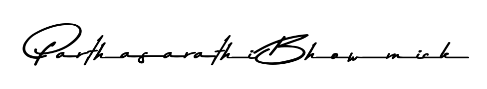 The best way (Asem Kandis PERSONAL USE) to make a short signature is to pick only two or three words in your name. For converting this name Parthasarathi Bhowmick. Parthasarathi Bhowmick signature style 9 images and pictures png