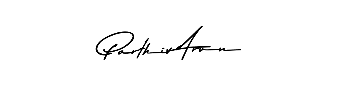 Make a beautiful signature design for name Parthiv Arun. With this signature (Asem Kandis PERSONAL USE) style, you can create a handwritten signature for free. Parthiv Arun signature style 9 images and pictures png