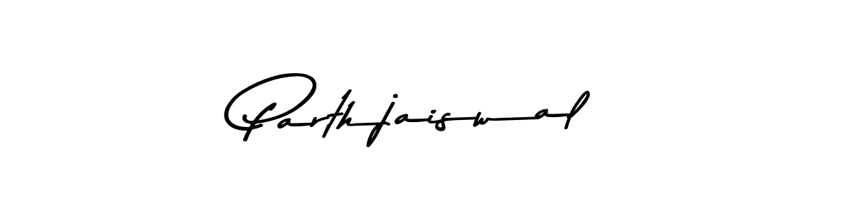 How to make Parthjaiswal name signature. Use Asem Kandis PERSONAL USE style for creating short signs online. This is the latest handwritten sign. Parthjaiswal signature style 9 images and pictures png