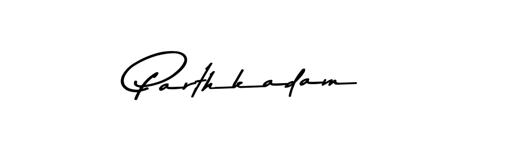 if you are searching for the best signature style for your name Parthkadam. so please give up your signature search. here we have designed multiple signature styles  using Asem Kandis PERSONAL USE. Parthkadam signature style 9 images and pictures png