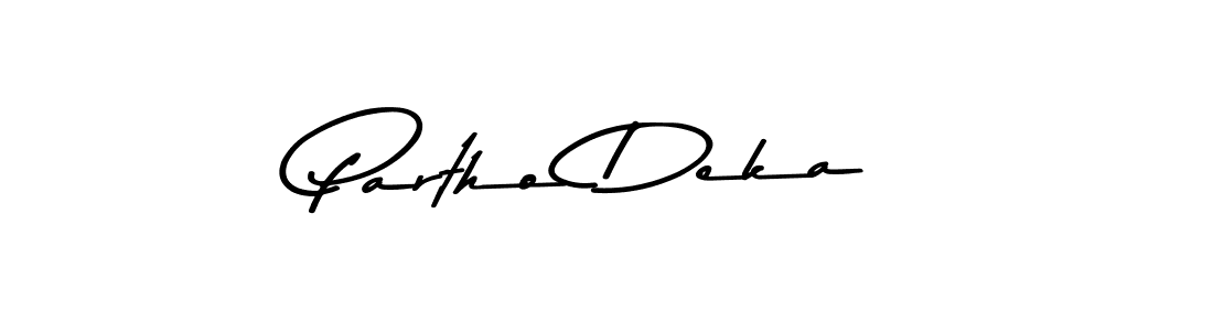 Asem Kandis PERSONAL USE is a professional signature style that is perfect for those who want to add a touch of class to their signature. It is also a great choice for those who want to make their signature more unique. Get Partho Deka name to fancy signature for free. Partho Deka signature style 9 images and pictures png