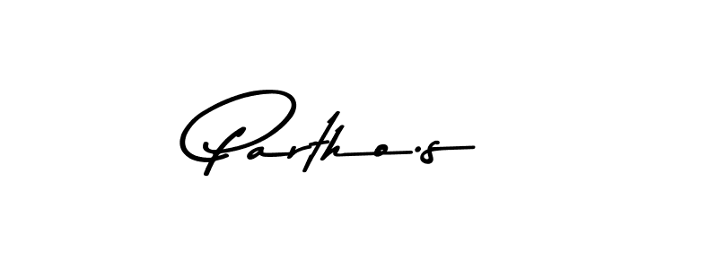 Design your own signature with our free online signature maker. With this signature software, you can create a handwritten (Asem Kandis PERSONAL USE) signature for name Partho.s. Partho.s signature style 9 images and pictures png