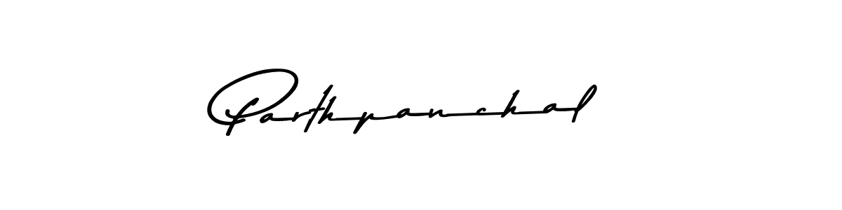 Create a beautiful signature design for name Parthpanchal. With this signature (Asem Kandis PERSONAL USE) fonts, you can make a handwritten signature for free. Parthpanchal signature style 9 images and pictures png