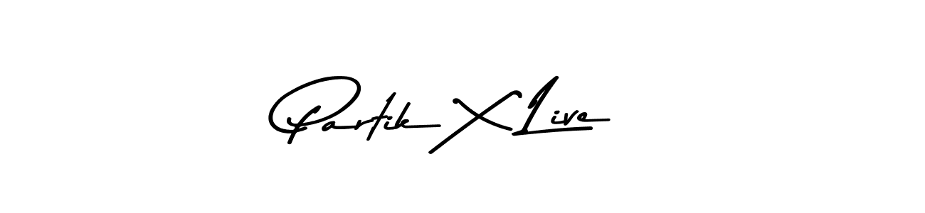 Design your own signature with our free online signature maker. With this signature software, you can create a handwritten (Asem Kandis PERSONAL USE) signature for name Partik X Live. Partik X Live signature style 9 images and pictures png