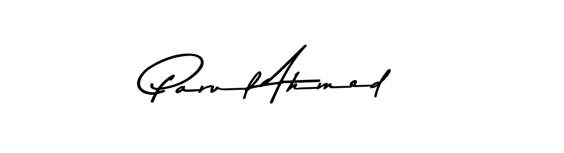 Use a signature maker to create a handwritten signature online. With this signature software, you can design (Asem Kandis PERSONAL USE) your own signature for name Parul Ahmed. Parul Ahmed signature style 9 images and pictures png