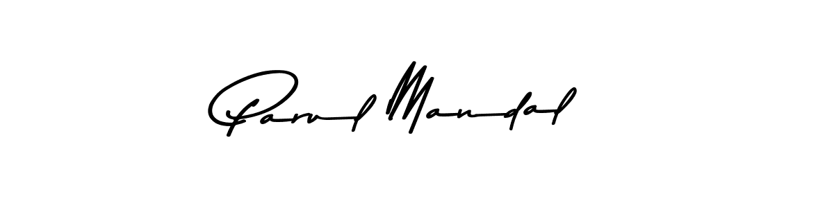 How to make Parul Mandal name signature. Use Asem Kandis PERSONAL USE style for creating short signs online. This is the latest handwritten sign. Parul Mandal signature style 9 images and pictures png