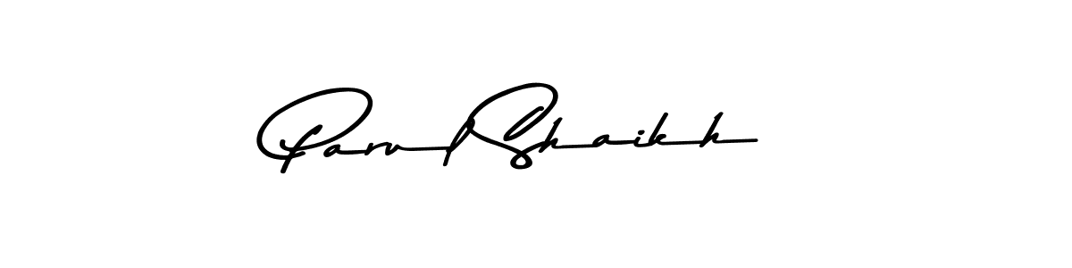 Use a signature maker to create a handwritten signature online. With this signature software, you can design (Asem Kandis PERSONAL USE) your own signature for name Parul Shaikh. Parul Shaikh signature style 9 images and pictures png