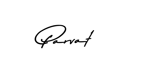 How to make Parvat name signature. Use Asem Kandis PERSONAL USE style for creating short signs online. This is the latest handwritten sign. Parvat signature style 9 images and pictures png